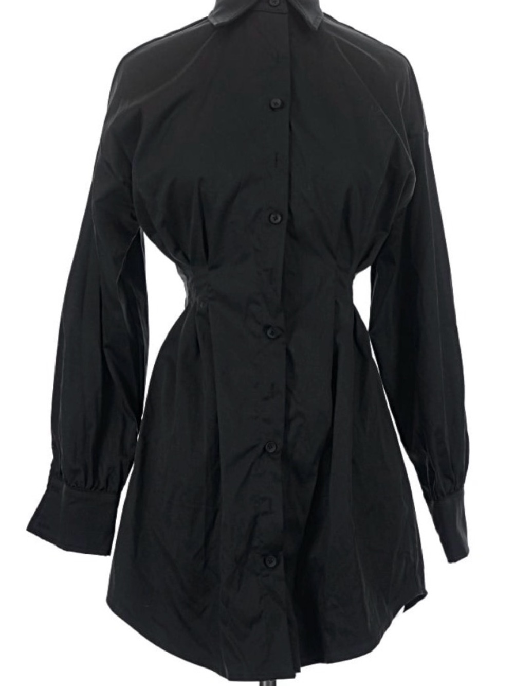 SHEIN Black Button-Front Women's Shirt Dress